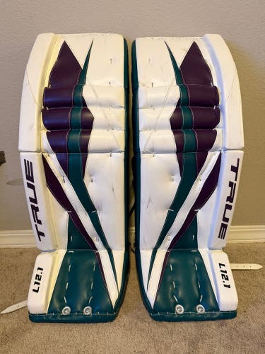 Anaheim Might Ducks 30th Anniversary John Gibson True L12.1 Pro Return Leg Pads