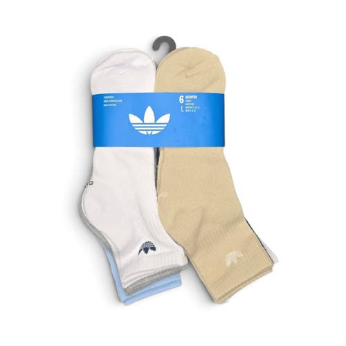 Adult Large Adidas Socks (New) Adidas originals Trefoil Cushioned Quarter Socks multicolor