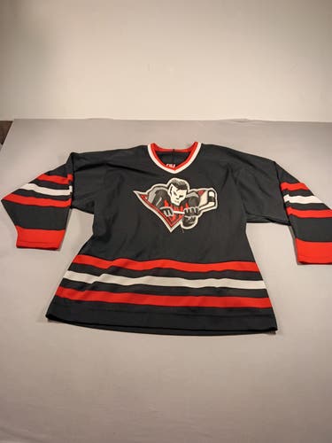 Vintage Distressed Calgary Hitman Walsh #35 Hockey Jersey Mens Sz L #WHL