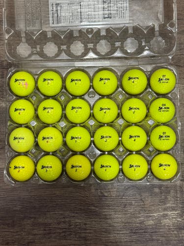 24 Srixon Z-Star Yellow Golf Balls - 5A/4A Condition