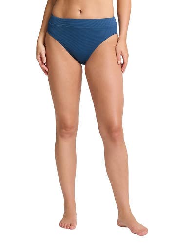 Tommy Bahama Island Cays Bikini Bottom Womens Medium Blue High-Waist BUU068