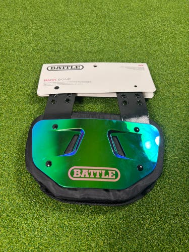 Battle Sports Iridescent Chrome Football Back Plate Youth Blue Green 25ACPSM01