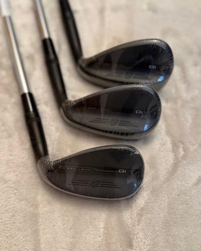 NEW Titleist Vokey SM10 Black Vapor Wedge Set 52 56 60 Wedge Flex