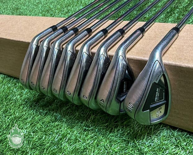 Used RH Callaway Rogue ST Max Irons 5-PW/AW/SW Elevate 95g Stiff Steel Golf Set