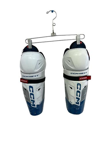 Used CCM NEXT Junior Shin Guards White 12" 11692-S000159383
