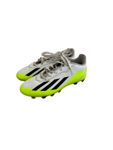 Used Adidas CRAZYFAST Soccer Cleats White Junior 02.5 11692-S000159397