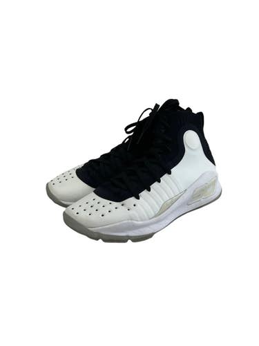 Used Under Armour CURRY 4 MID GS Basketball Shoes Y Black And White Junior 06 11692-S000159404