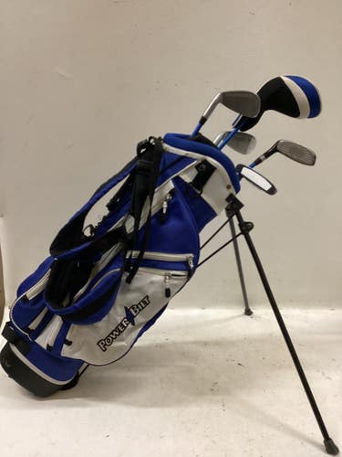 Used Powerbilt LIL SLUGGER Jr Package Set RH White/Black/Royal 6 Piece 11725-S000509343