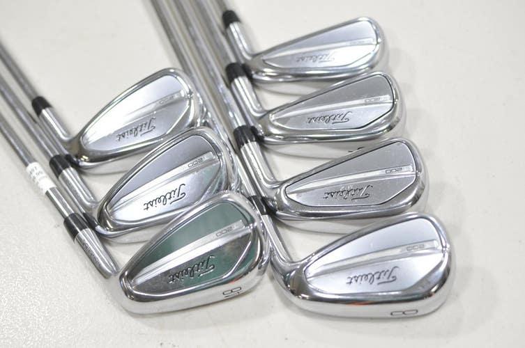 Titleist T200 2023 5-PW, 48 Iron Set Stiff Flex RH AMT Black S300 Steel #230497
