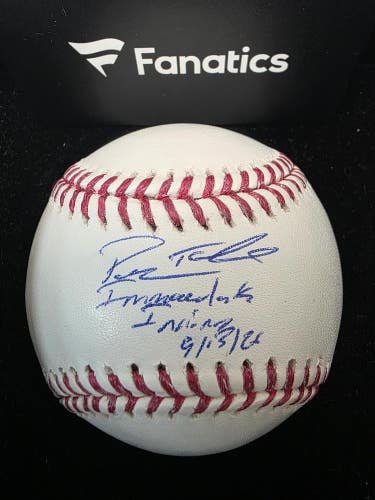 Red Sox PAYTON TOLLE "Immaculate Inning 9/13/26" Autographed Baseball FANATICS