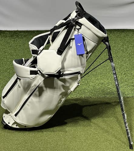 NEW Mizuno Golf Pro Stand Carry Bag 5-Way Divider w/ Rain Cover Color: White
