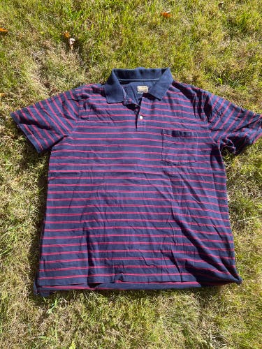 XXL Men's blue and red striped polo Shirt (Used)