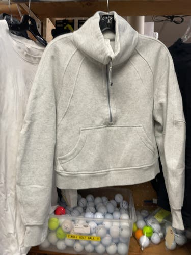 lululemon Scuba Oversized Funnel-Neck Half-Zip Size 6 Grey New York