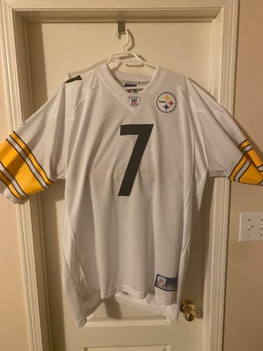B. Roethlisberger #7 Steelers Reebok Jersey Adult 2XL Length +2