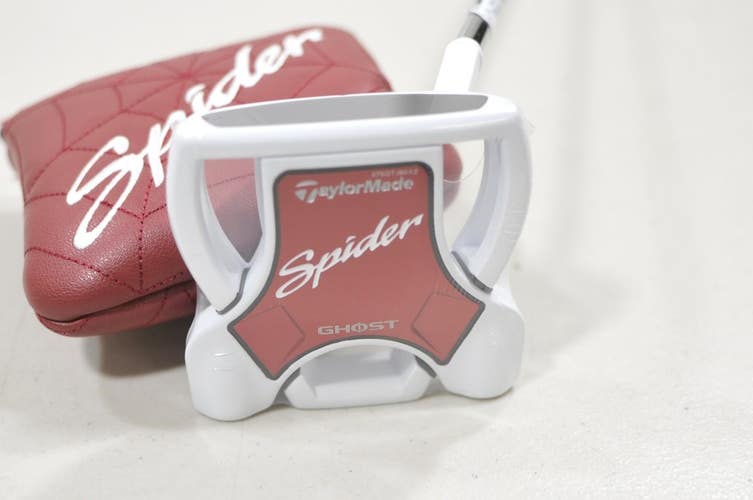 TaylorMade Spider Ghost White Small Slant 2024 35" Putter RH Steel New #230585
