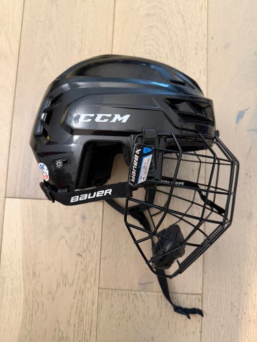 Large CCM Tacks 310 Helmet + Bauer Cage (Used)