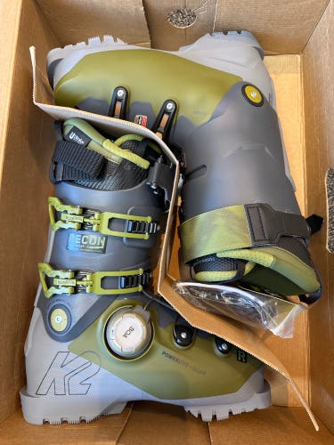26 Men's K2 Recon BOA All Mountain Ski Boots Stiff Flex 130 Flex (New) Mondo 26 & 26.5