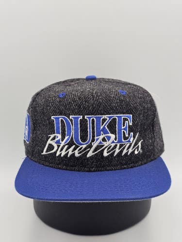 NEW Vintage NCAA Duke Blue Devils Grey #1 Apparel Made In USA Hat 1990s Snapback