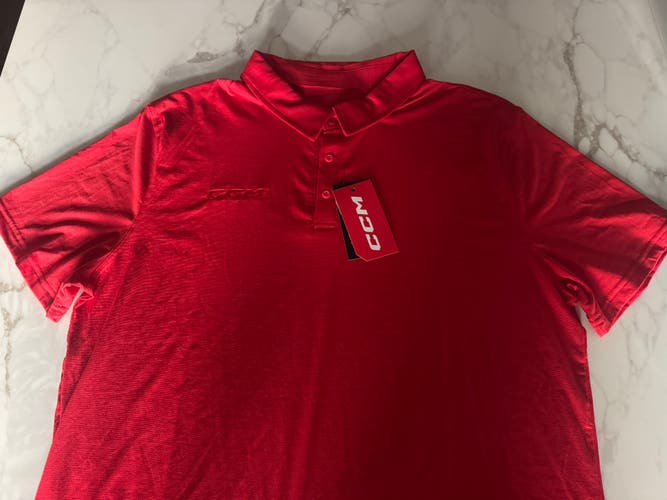 Lot of (3) New Men’s Pieces. CCM Red Polo, Howies Marine Blue Hoodie and Howies Gray Tee