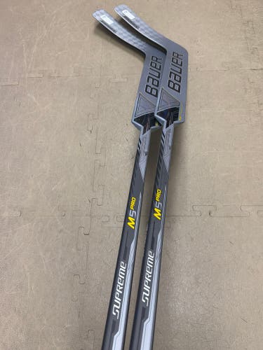 Intermediate Bauer Supreme M5 Pro Regular Goalie Stick 24" Paddle (New) - 2 pack bundle
