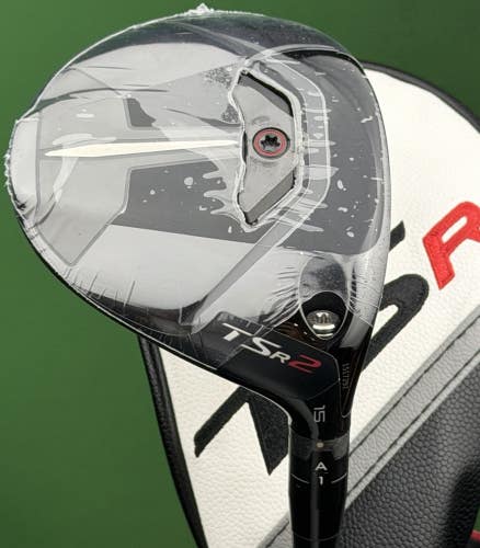 Titleist TSR2 Fairway 3-Wood 3W 15* HZRDUS CB 5.5 Regular R-Flex w/ Cover NEW