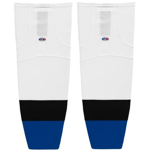 Athletic Knit HS2100-339 Tampa Bay White Cut&Sew Mesh Hockey Socks - Senior 30"