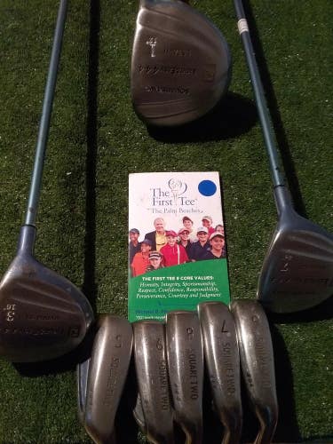 Square Two Ladies Light & Easy 444 Full Set Driver 3-7 Woods 6-SW Irons (No PW)