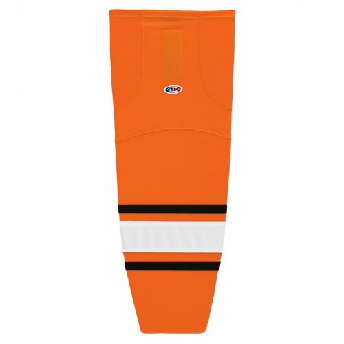 Athletic Knit HS2100-324 Philadelphia Orange Cut&Sew Mesh Ice Hockey Socks - Youth 21"