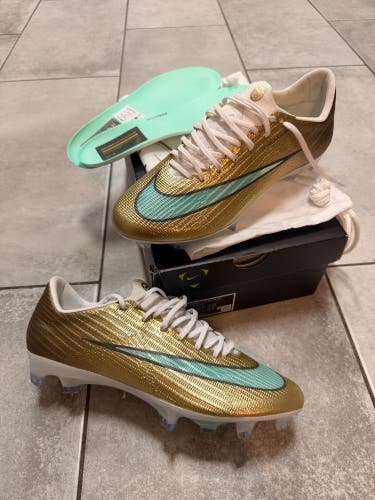 Nike Mercurial Superfly 11 Elite FG KM Gold Football Cleats US 10.5 D