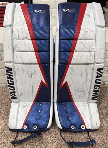Vaughn Velocity V9 Pro Carbon Goalie Leg Pads Pro Stock Senior Double Break