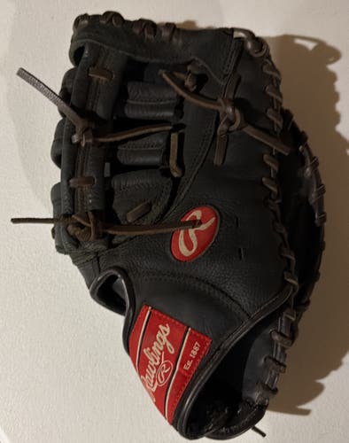 Rawlings Premium Series D125BWFB RH First Base Baseball Glove 12.5" Chocolate Laces (Used)