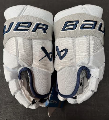 Brand New Pro Stock Bauer Vapor Hyperlite Gloves 13" White/Navy Blue Colour