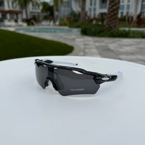 Sunglasses - Sport Style Polarized Sunglasses with black frame & black lens w/ case