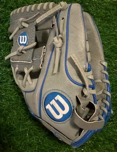 Wilson A450 RH Infield Baseball Glove 10.75" Gray/Blue (New)