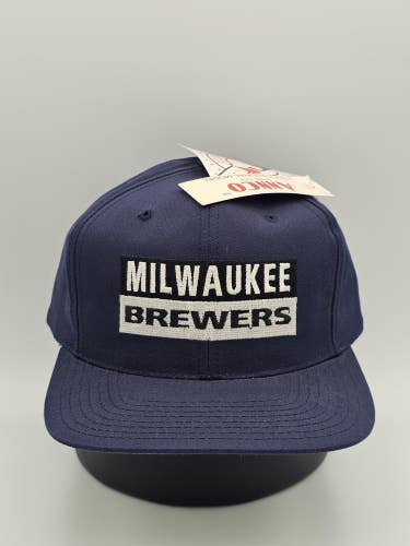 NEW Vintage Milwaukee Brewers Spell Out ANNCO MLB Sports Vtg Hat NWT Snapback