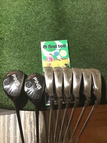 Ping G25 Yellow Dot Irons & HY Set 4H, 5H, 6-PW-SW Regular CFS Steel & Graphite