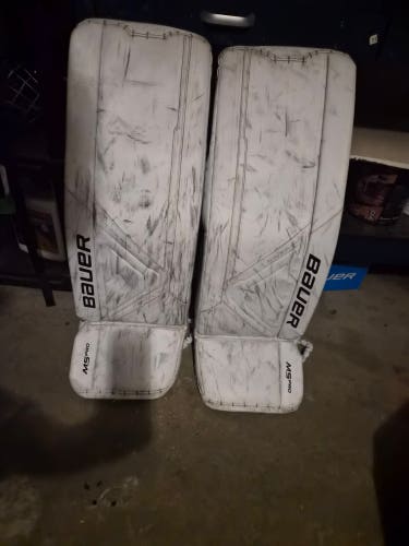 Large Bauer Supreme M5 Pro Goalie Leg Pads (Used)