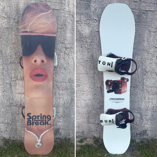 156cm CAPiTA Spring Break Powder Twin Snowboard Powder With Burton Cartel Bindings (lighty used)