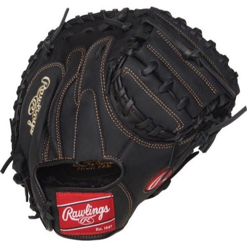 New Rawlings Renegade 32.5" Catcher's Mitt (CM) Left Hand Throw (LHT) Black 11735-RAWRCM325BL