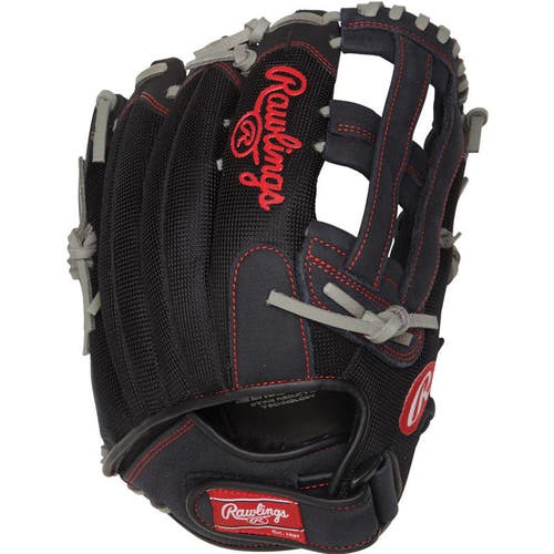 New Rawlings Renegade 13" Baseball/Softball Glove Left Hand Throw (LHT) Black 11735-RAWR130BGSHL