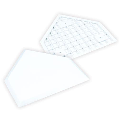 New Champro Waffle Bottom Throw-Down Home Plate White 11735-CHPB033