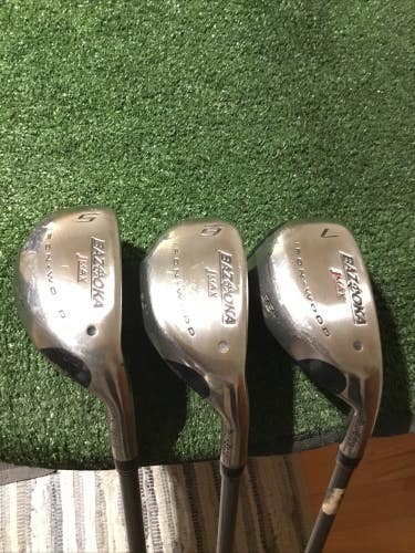 Tour Edge Ladies Bazooka JMAX Iron-Wood Hybrid Irons Set (5-7) 67g Graphite READ