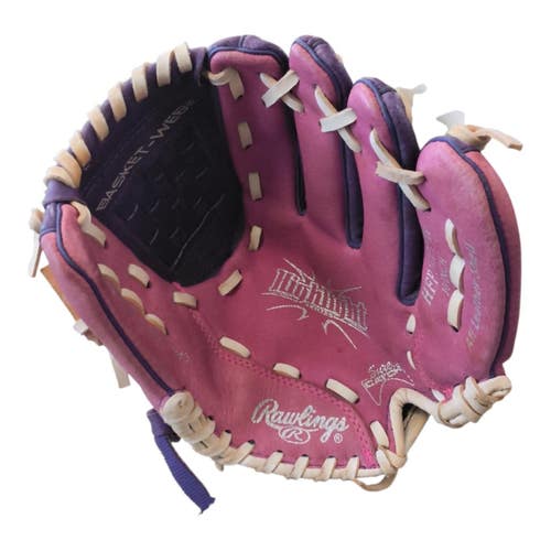 Used Rawlings HIGHLIGHT BB/SB Glove RH Throw Purple 10" 11450-S000531864