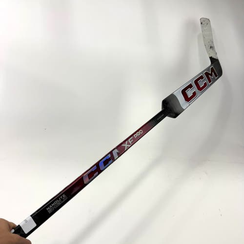 Repaired Regular Maroon XF Pro Goalie Stick - 26" Paddle P31 Like Curve? - #QQ622