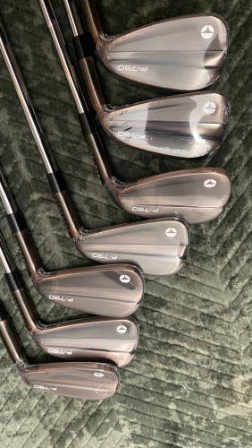Men's 2024 TaylorMade P-790 Right Handed copper Iron Set Stiff Flex (7 Clubs) #5 - #9, PW, GW