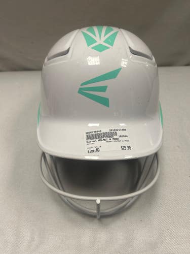 Used Easton HELMET W MASK Batting Helmet w/Mask White MD 11490-S000278849