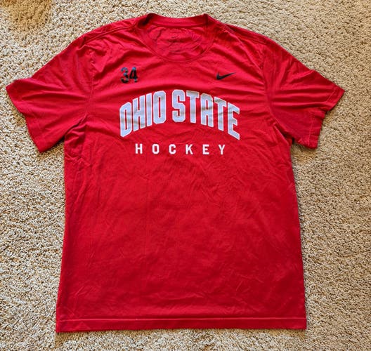 Nike Ohio State Buckeyes Hockey Dri-FIT T-Shirt – Men’s XL – #34