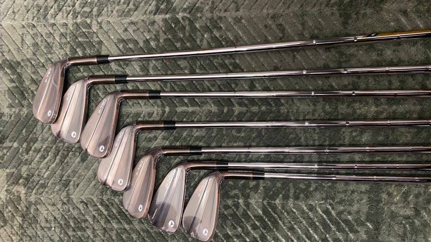 Men's 2025 TaylorMade P-790 Right Handed copper Iron Set Stiff Flex (New)