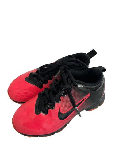 Used Nike HYPERDIAMOND BB/SB Cleats Black And Pink Youth 11.0 11692-S000159453