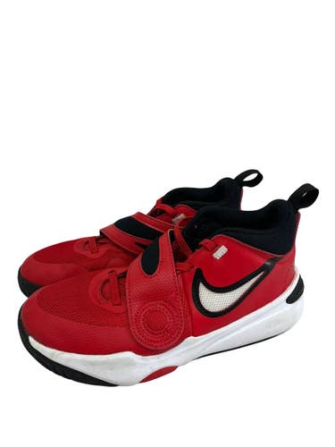 Used Nike TEAM HUSTLE Basketball Shoes Y Black And Red Junior 02 11692-S000159449